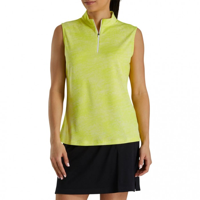 Camisas Footjoy Sin Manga Jacquard Mujer Citrus | ES9286017