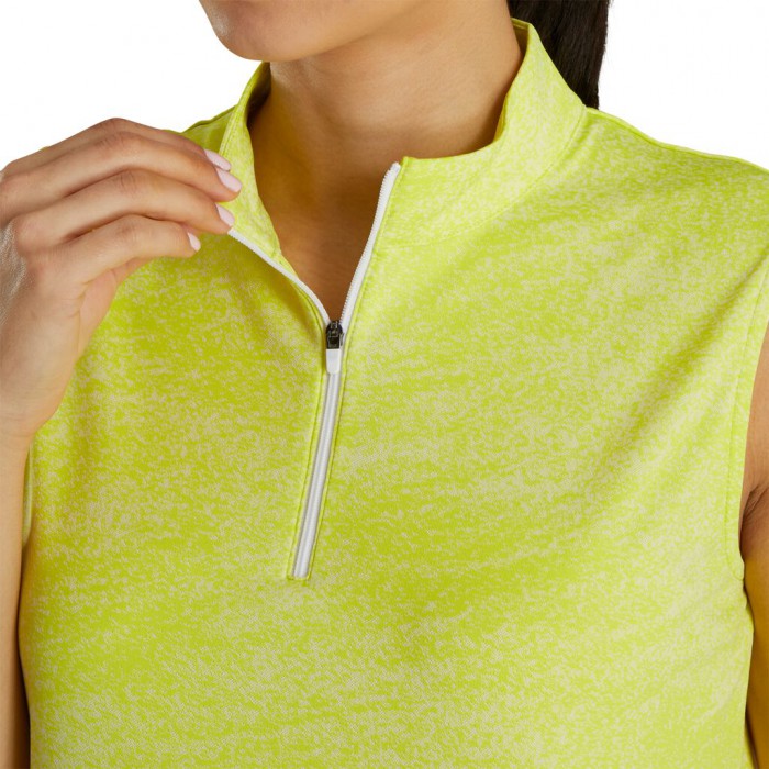 Camisas Footjoy Sin Manga Jacquard Mujer Citrus | ES9286017