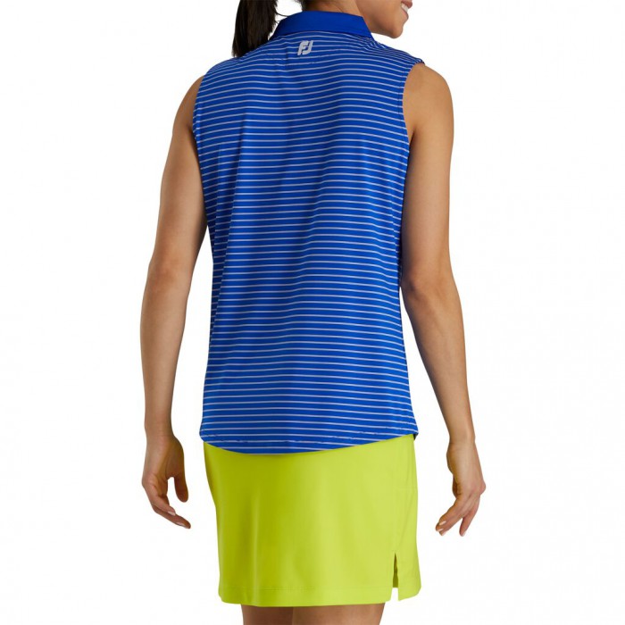 Camisas Footjoy Sin Manga Pinstripe Mujer Cobalt | ES2743159