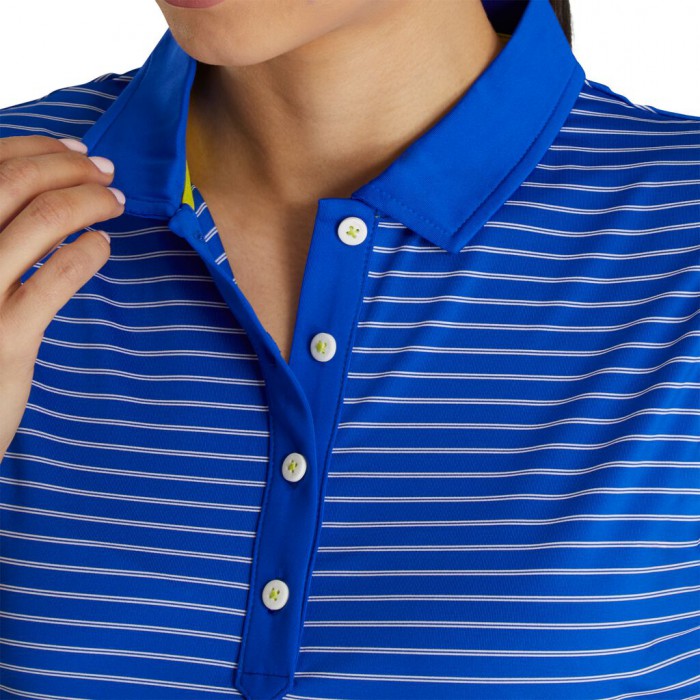 Camisas Footjoy Sin Manga Pinstripe Mujer Cobalt | ES2743159