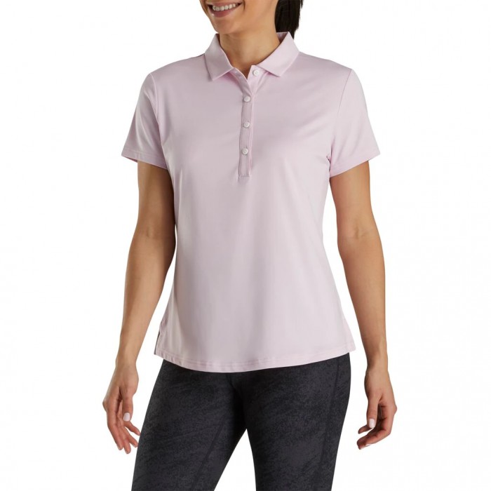 Camisas Footjoy Solid Lisle Self Collar Mujer Rosas Claro | ES1824936