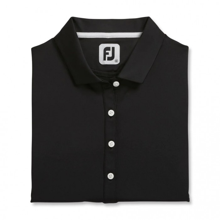 Camisas Footjoy Solid Lisle Self Collar Mujer Negras | ES3702645