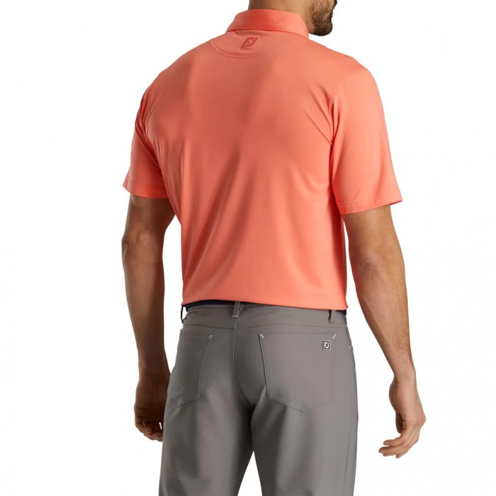 Camisas Footjoy Solid Lisle Self Collar Hombre Coral | ES5179320