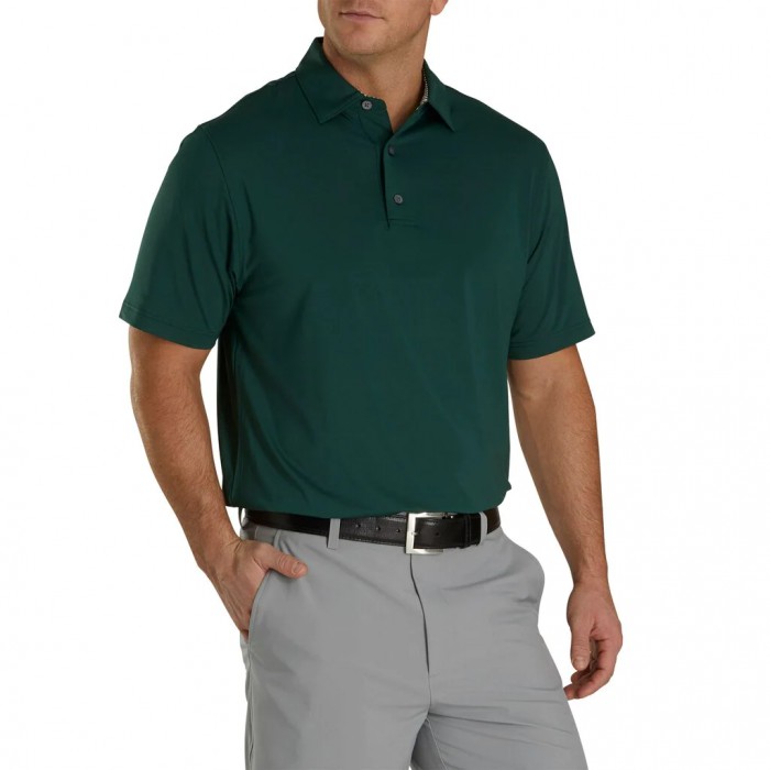 Camisas Footjoy Solid Lisle Self Collar Hombre Blancas | ES5230941