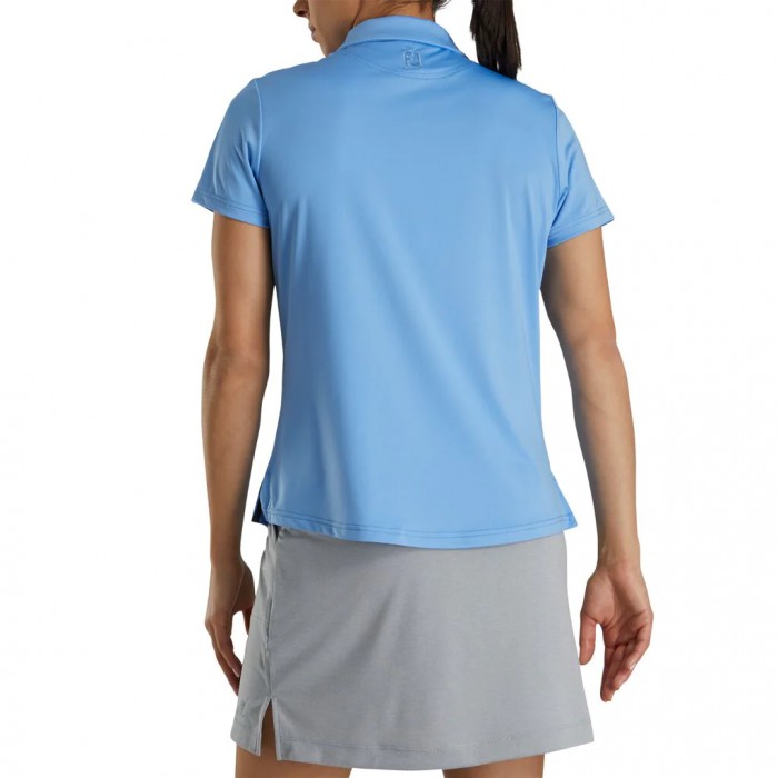 Camisas Footjoy Solid Lisle Self Collar Mujer Azules Claro | ES6134905