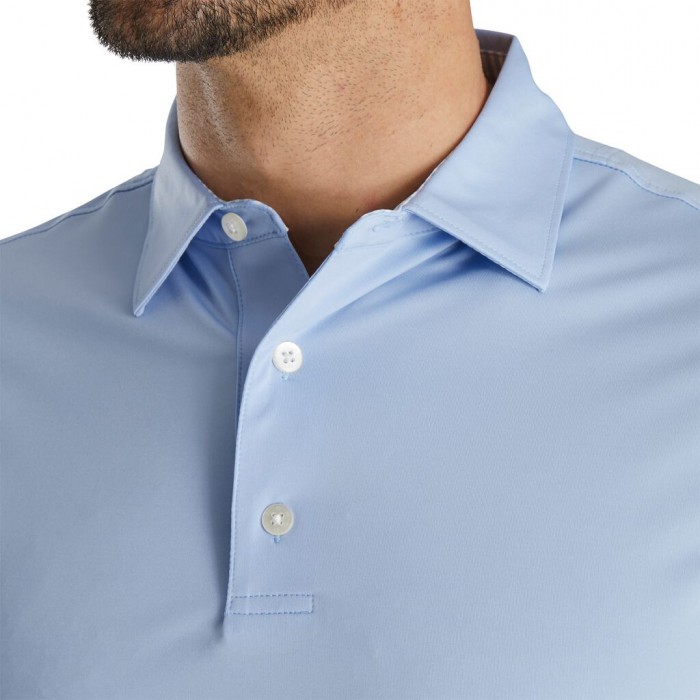 Camisas Footjoy Solid Lisle Self Collar Hombre Sky | ES7308124