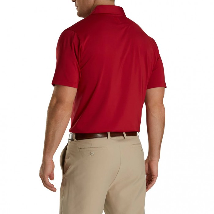 Camisas Footjoy Solid Lisle Self Collar Hombre Crimson | ES8510629