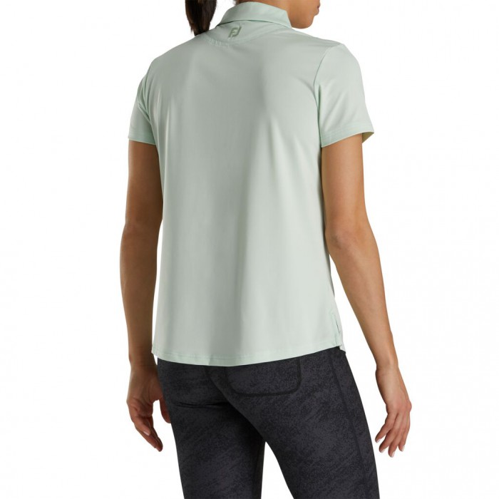 Camisas Footjoy Solid Lisle Self Collar Mujer Verde Menta | ES9865134