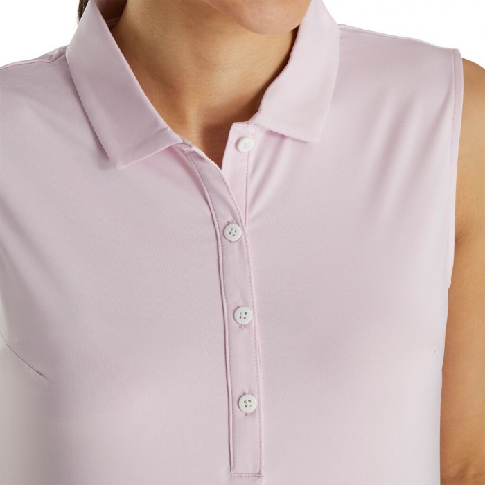 Camisas Footjoy Solid Lisle Sin Manga Mujer Rosas Claro | ES1679048