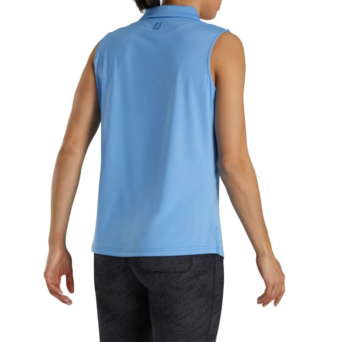 Camisas Footjoy Solid Lisle Sin Manga Mujer Azules Claro | ES4073628