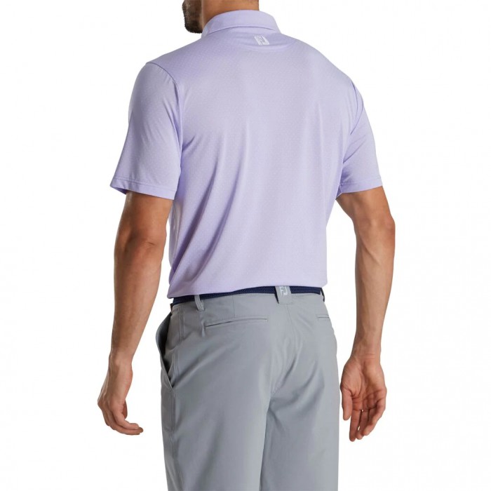 Camisas Footjoy Stretch Lisle Dot Print Self Collar Hombre Blancas | ES0932547