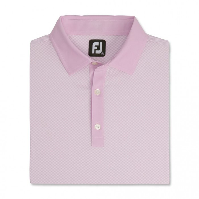 Camisas Footjoy Stretch Lisle Mini Check Print Hombre Rosas Blancas | ES6720954