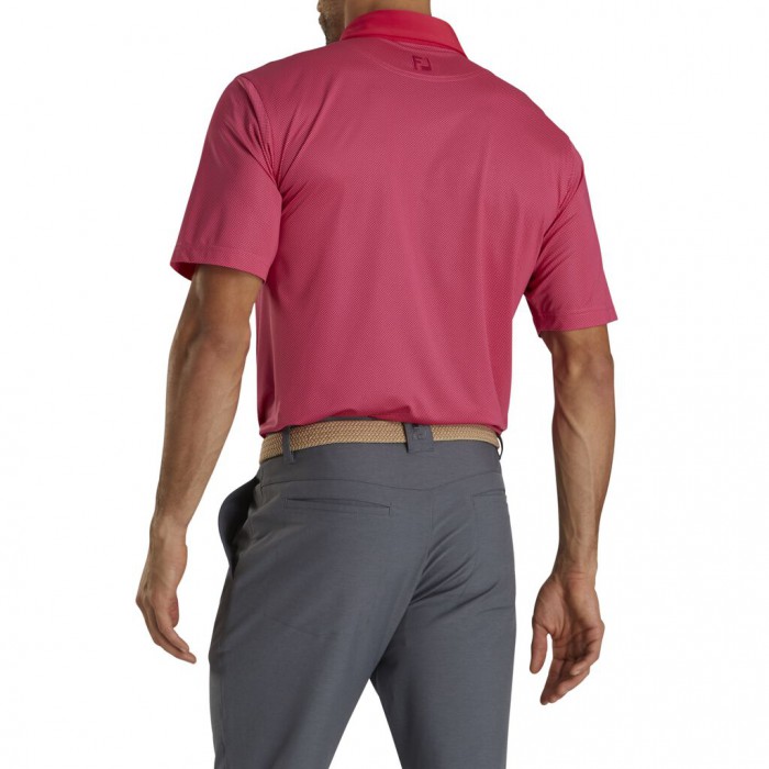 Camisas Footjoy Stretch Lisle Mini Check Print Hombre Rosas | ES9704862