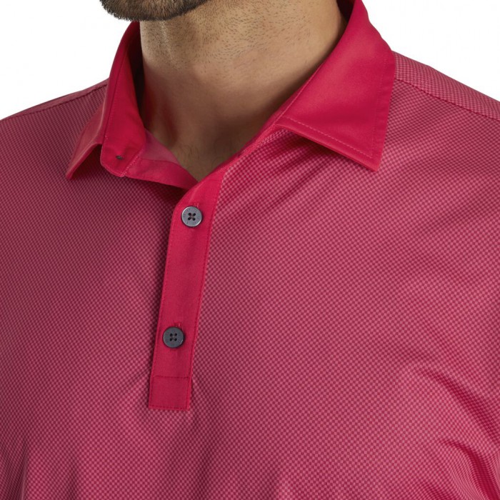 Camisas Footjoy Stretch Lisle Mini Check Print Hombre Rosas | ES9704862