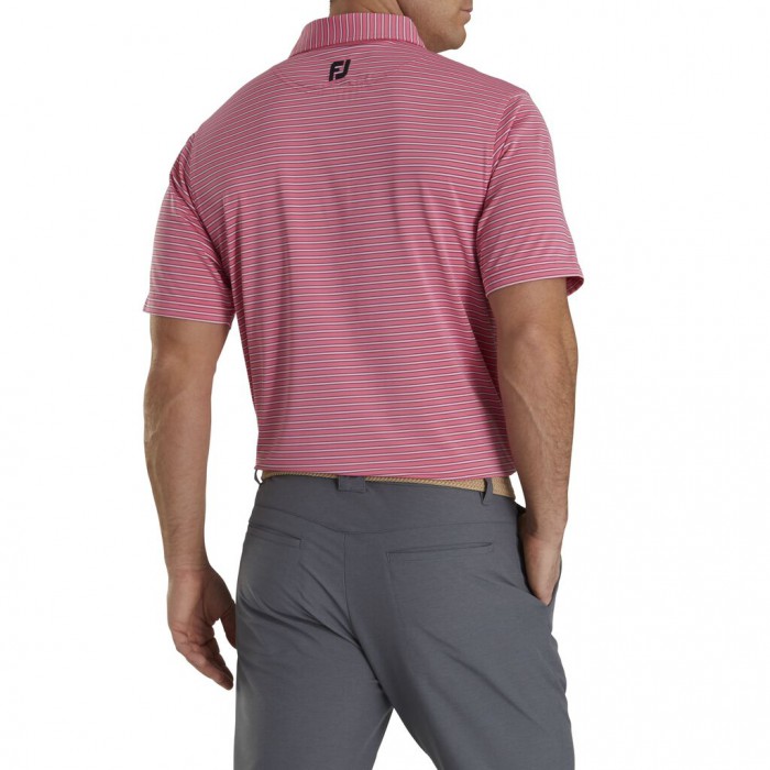 Camisas Footjoy Stretch Lisle Pinstripe Hombre Rosas Blancas Azul Marino | ES1286703