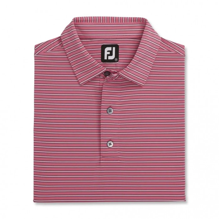 Camisas Footjoy Stretch Lisle Pinstripe Hombre Rosas Blancas Azul Marino | ES1286703