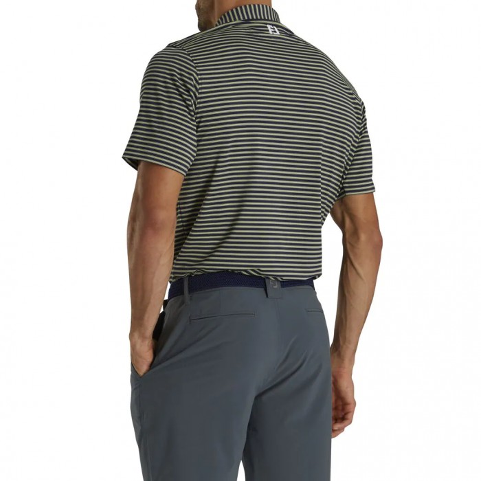 Camisas Footjoy Stretch Lisle Pinstripe Hombre Azul Marino Blancas | ES5701832