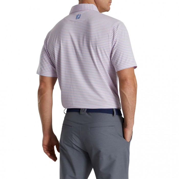 Camisas Footjoy Stretch Lisle Pinstripe Hombre Rosas Azules Blancas | ES9056347