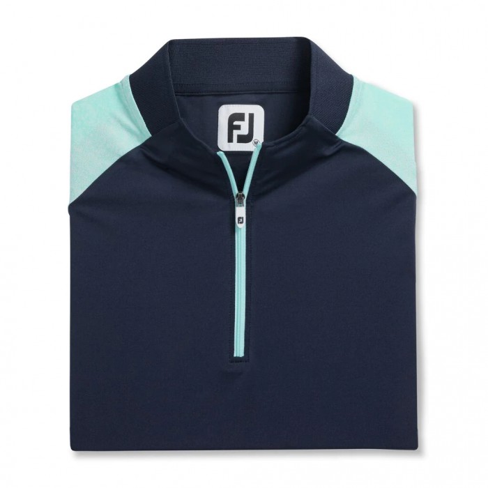 Camisas Footjoy Zip Placket Mujer Azul Marino | ES2513048