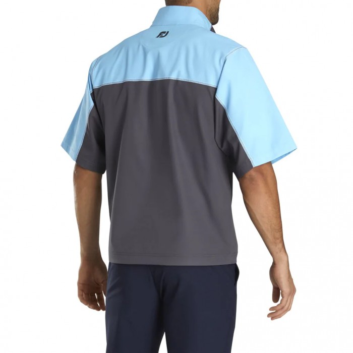 Camiseta Cortavientos Footjoy Corta Sleeve Deporte Hombre Azules Claro | ES3204167