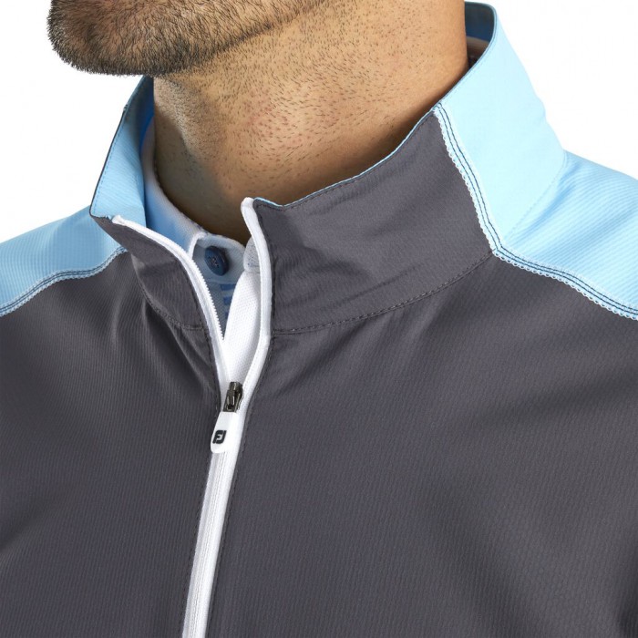 Camiseta Cortavientos Footjoy Corta Sleeve Deporte Hombre Azules Claro | ES3204167