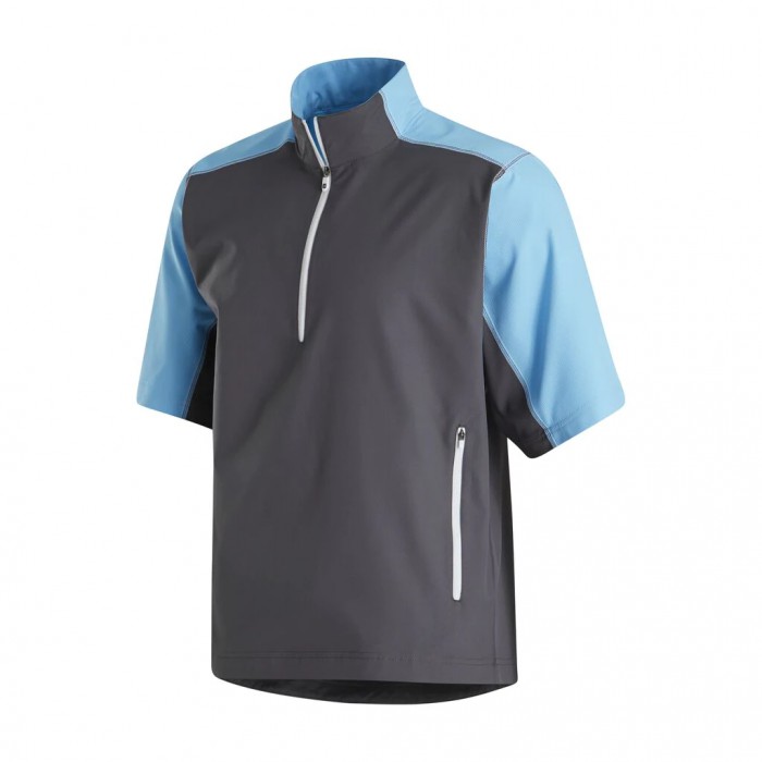 Camiseta Cortavientos Footjoy Corta Sleeve Deporte Hombre Azules Claro | ES3204167