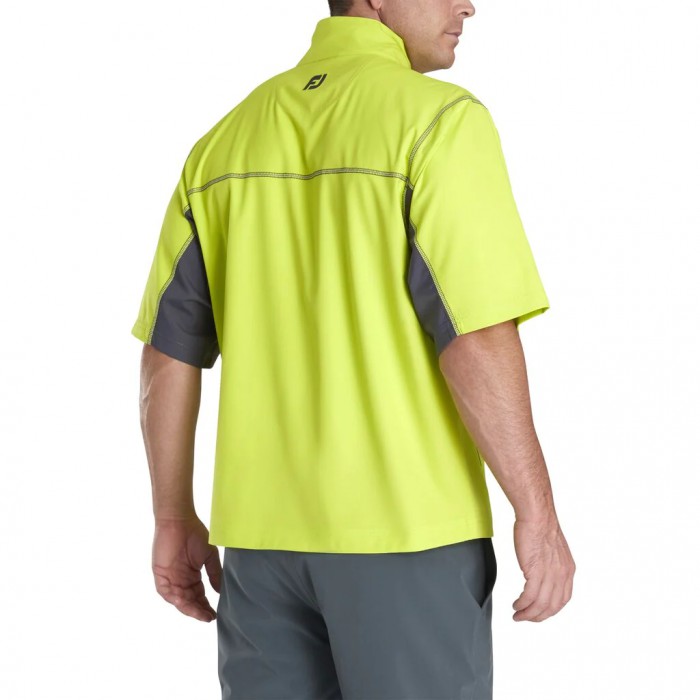 Camiseta Cortavientos Footjoy Corta Sleeve Deporte Hombre Lime / Charcoal | ES7510892