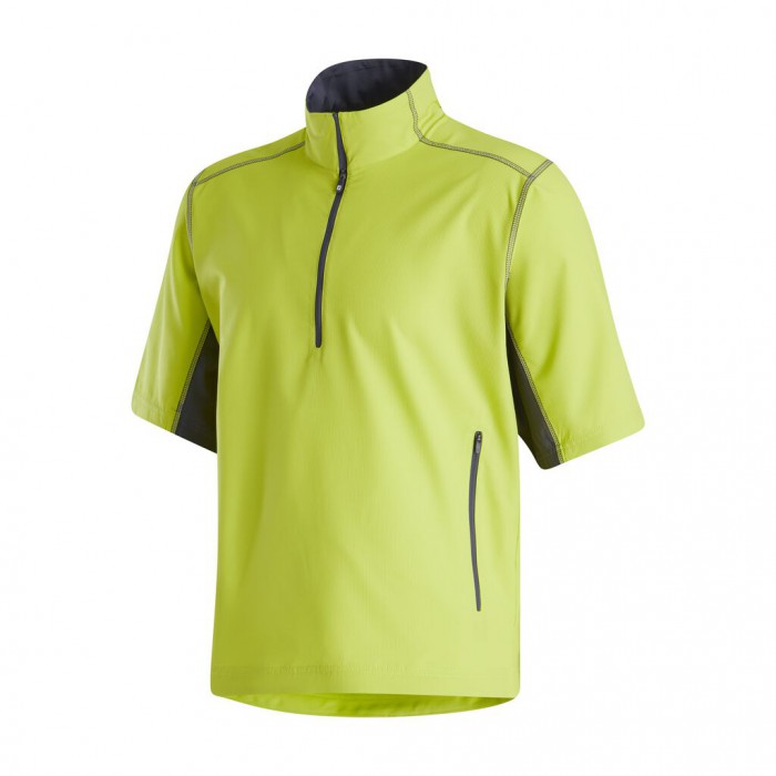 Camiseta Cortavientos Footjoy Corta Sleeve Deporte Hombre Lime / Charcoal | ES7510892