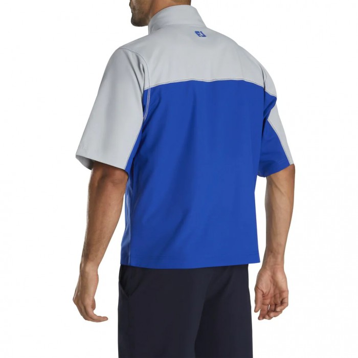 Camiseta Cortavientos Footjoy Corta Sleeve Deporte Hombre Azul Real Plateadas | ES9601738