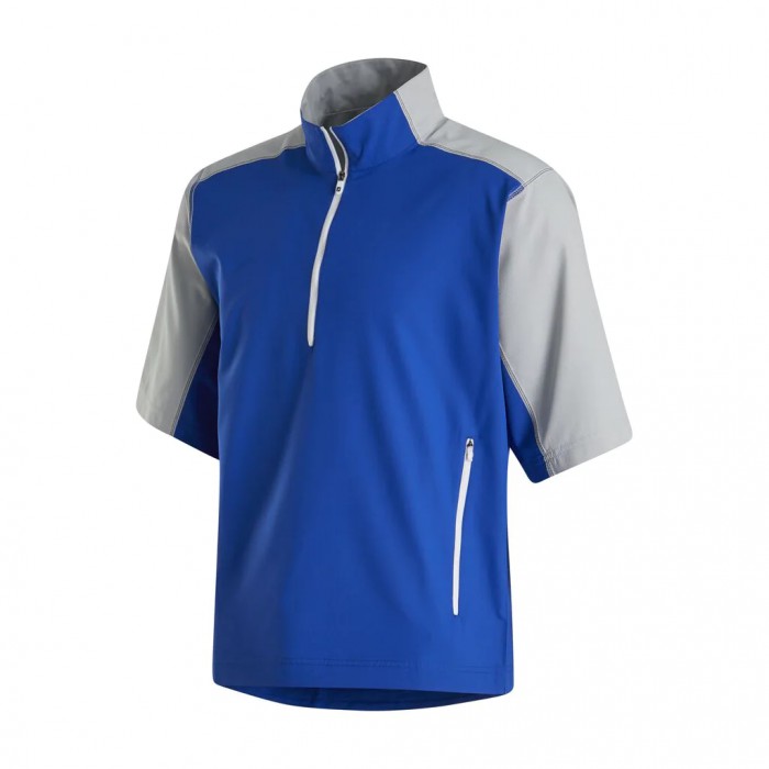 Camiseta Cortavientos Footjoy Corta Sleeve Deporte Hombre Azul Real Plateadas | ES9601738