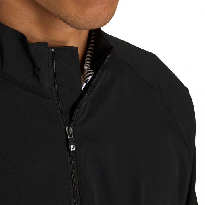 Camiseta Cortavientos Footjoy Half-Zip Hombre Negras | ES2430598