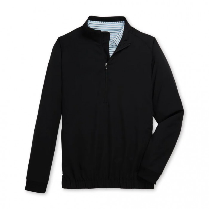 Camiseta Cortavientos Footjoy Half-Zip Hombre Negras | ES2430598