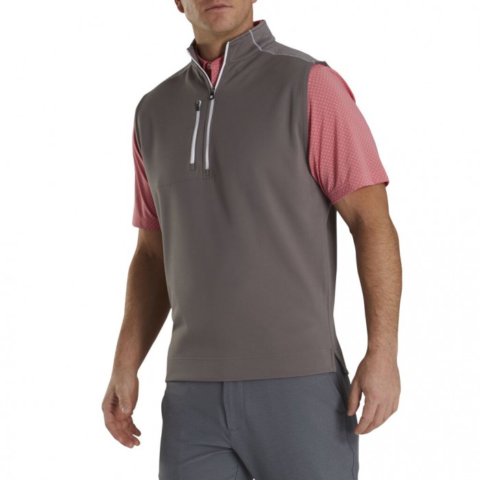 Chalecos Footjoy Half-Zip Heather Blocked Hombre Coal | ES6520378