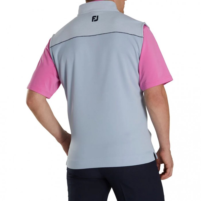 Chalecos Footjoy Half-Zip Heather Blocked Hombre Azules | ES7510694