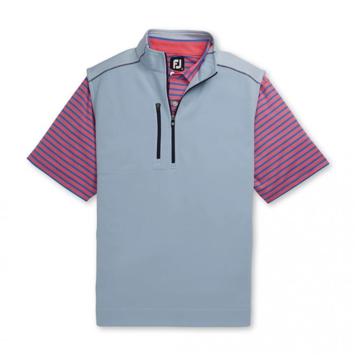 Chalecos Footjoy Half-Zip Heather Blocked Hombre Azules | ES7510694