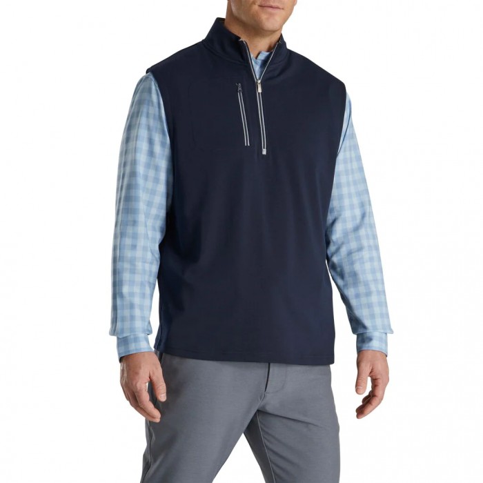 Chalecos Footjoy Jersey Knit Quarter-Zip Hombre Azul Marino | ES0374596