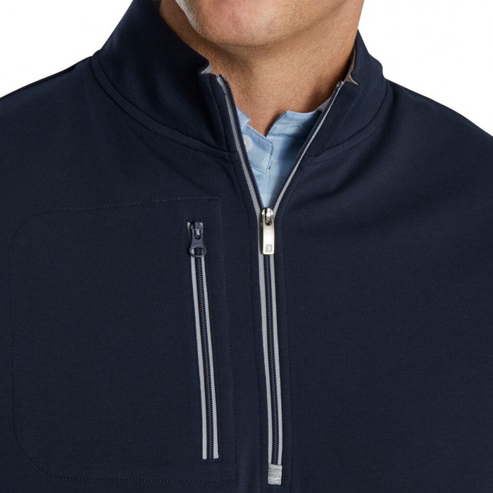 Chalecos Footjoy Jersey Knit Quarter-Zip Hombre Azul Marino | ES0374596