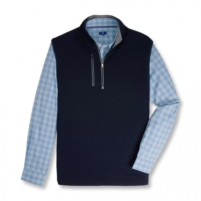 Chalecos Footjoy Jersey Knit Quarter-Zip Hombre Azul Marino | ES0374596