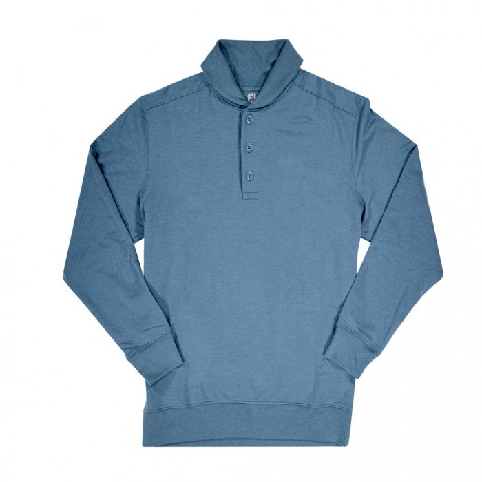 Chaquetas Footjoy Coastal Colección Shawl Collar Sweatshirt Hombre Azules | ES8671032