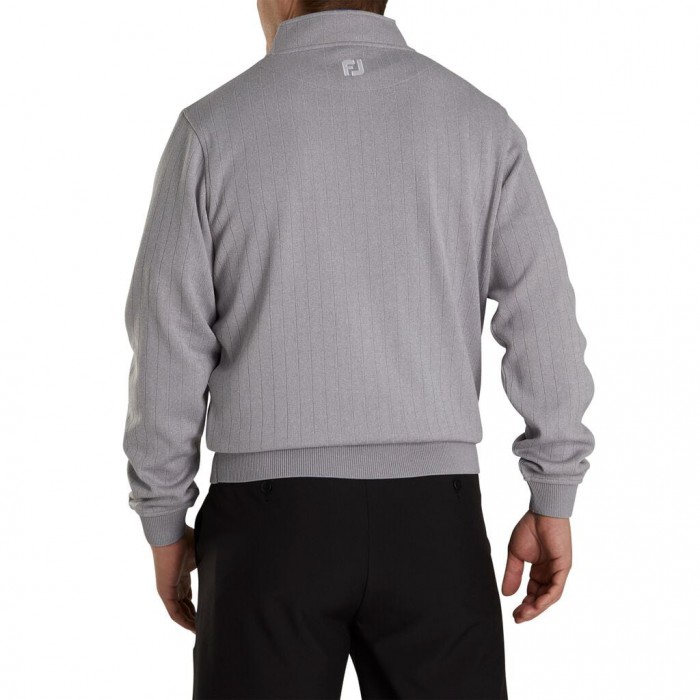 Chaquetas Footjoy Drop Needle Half-Zip Gathered Cintura Hombre Gris | ES0427598