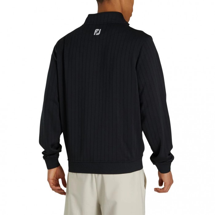 Chaquetas Footjoy Drop Needle Half-Zip Gathered Cintura Hombre Negras | ES5714308