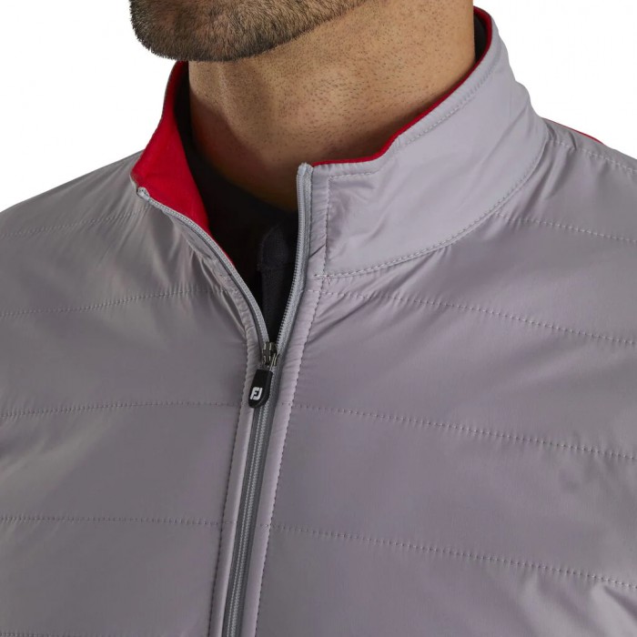 Chaquetas Footjoy Full-Zip Hybrid Hombre Gris Rojas | ES8917352