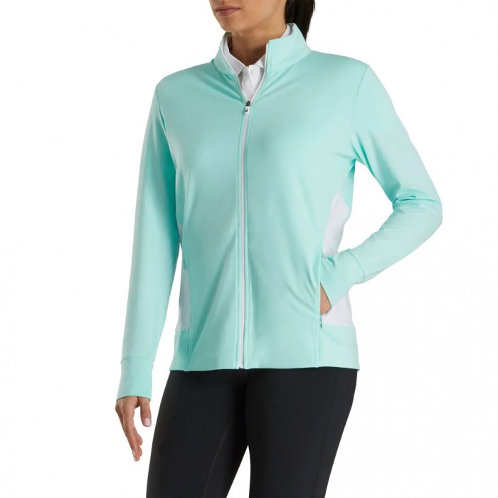 Chaquetas Footjoy Full-Zip Panel Pocket Mid Layer Mujer Blancas | ES5480176