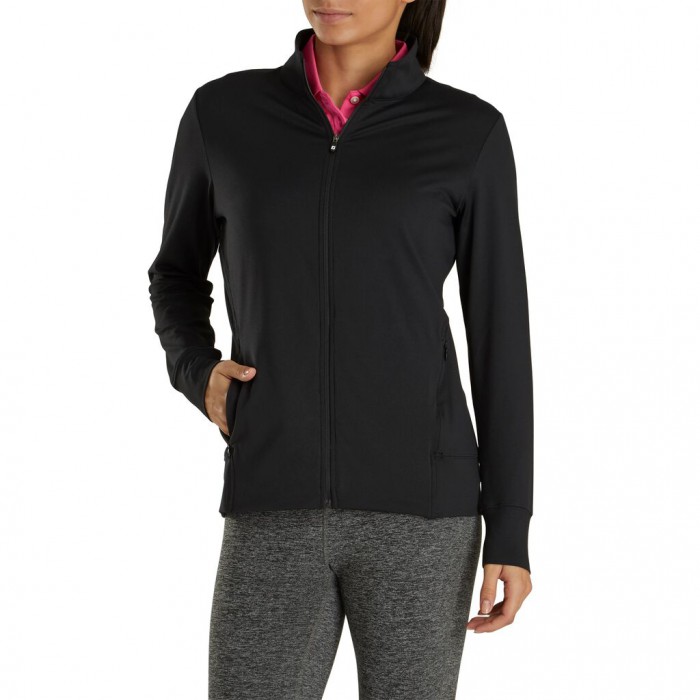 Chaquetas Footjoy Full-Zip Panel Pocket Mid Layer Mujer Negras | ES8906475