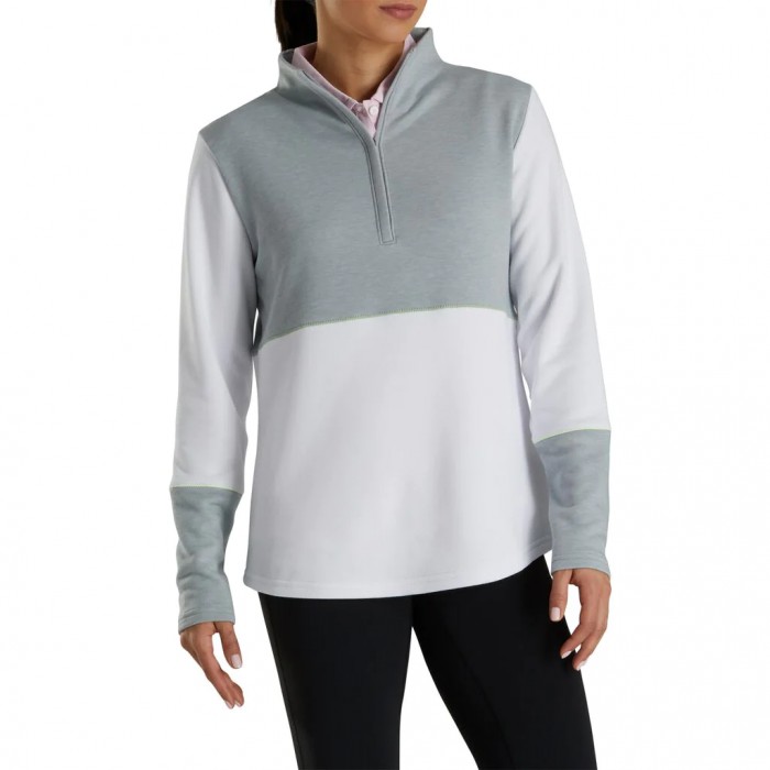 Chaquetas Footjoy Half-Zip Piece Block Mid-Layer Mujer Gris Blancas | ES0952187