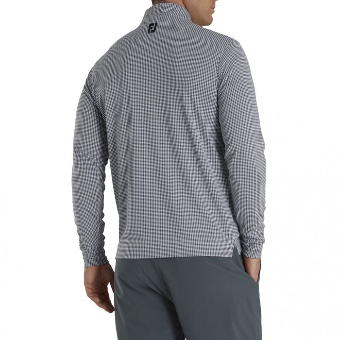 Chaquetas Footjoy Houndstooth Jacquard Quarter-Zip Hombre Azul Marino Blancas | ES4235710