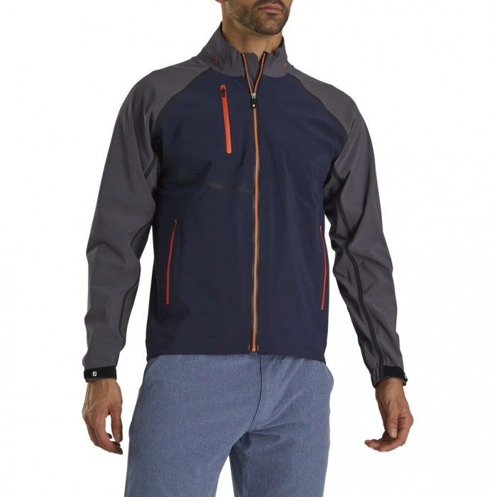 Chaquetas Footjoy HydroTour Rain Hombre Azul Marino Naranjas | ES9410837