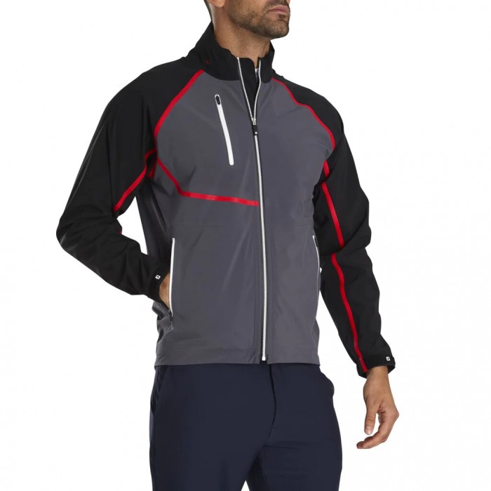 Chaquetas Footjoy HydroTour Rain Hombre Negras Rojas | ES9587063