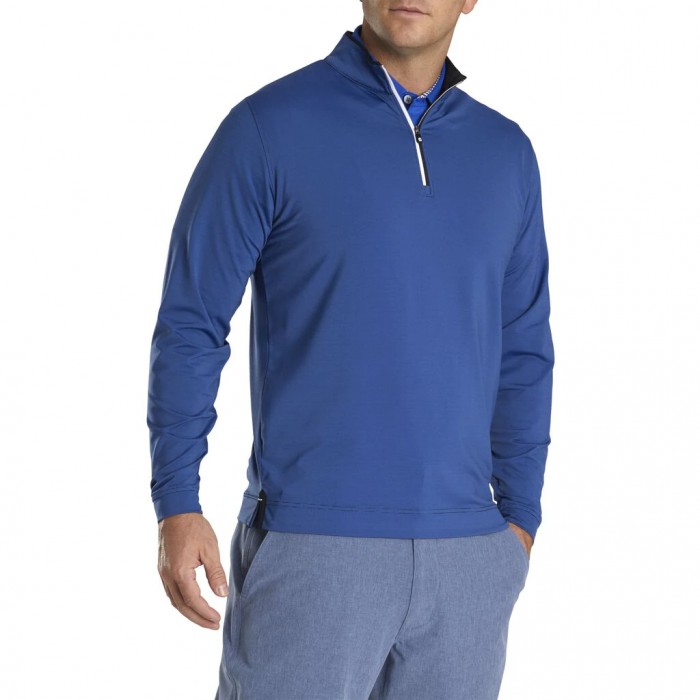 Chaquetas Footjoy Ligeros Quarter-Zip Hombre Negras Azul Real | ES6142038