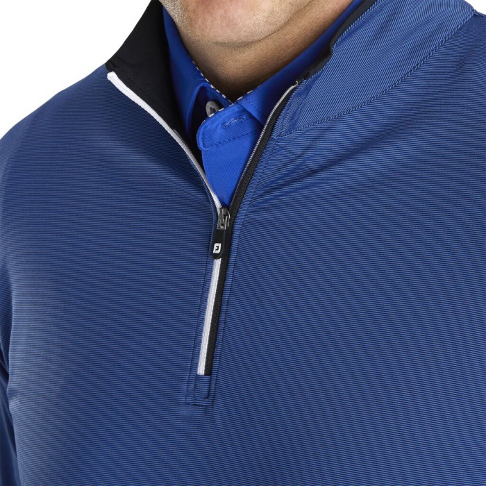 Chaquetas Footjoy Ligeros Quarter-Zip Hombre Negras Azul Real | ES6142038